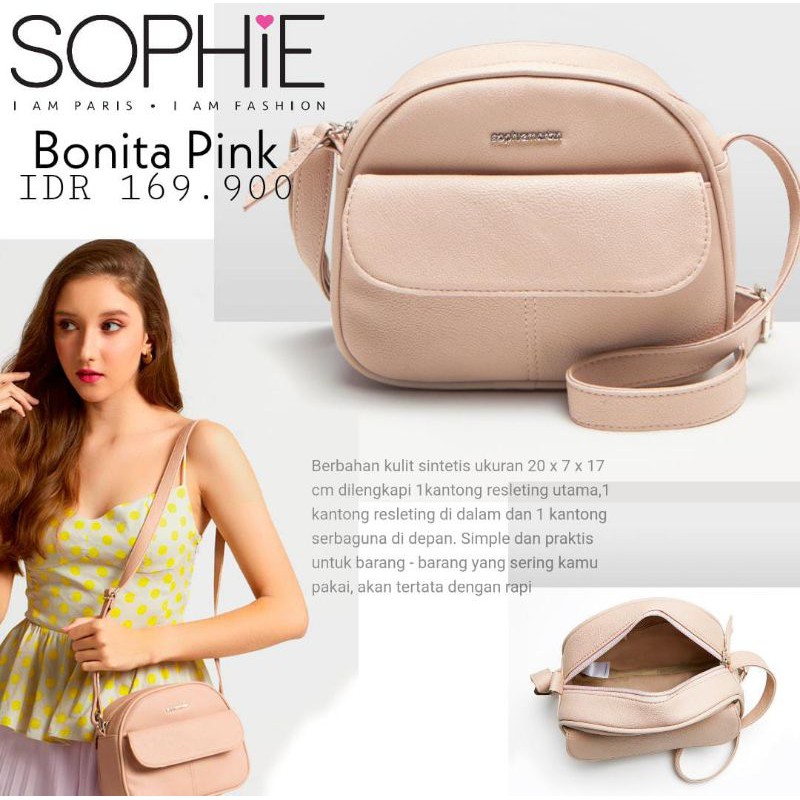 Tas wanita sophie martin Bonita pink tas shopie martin terbaru 2021 shopee