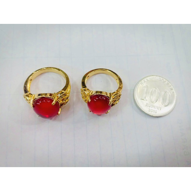 Cincin / cincin batu merah / cincin batu / yaxiya / xuping / lapisemas