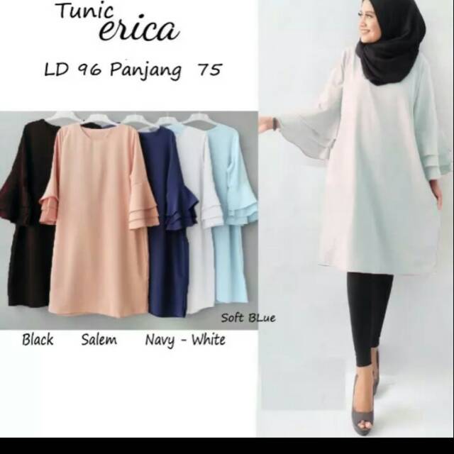 Pakian wanita erika tunic, baju wanita, baju atasan wanita,tunic wanita