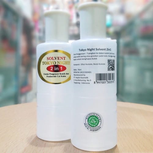 TOKYO NIGHT SOLVENT 2IN1 PENGENCER DAN PEMBERSIH KUTEK -76ML