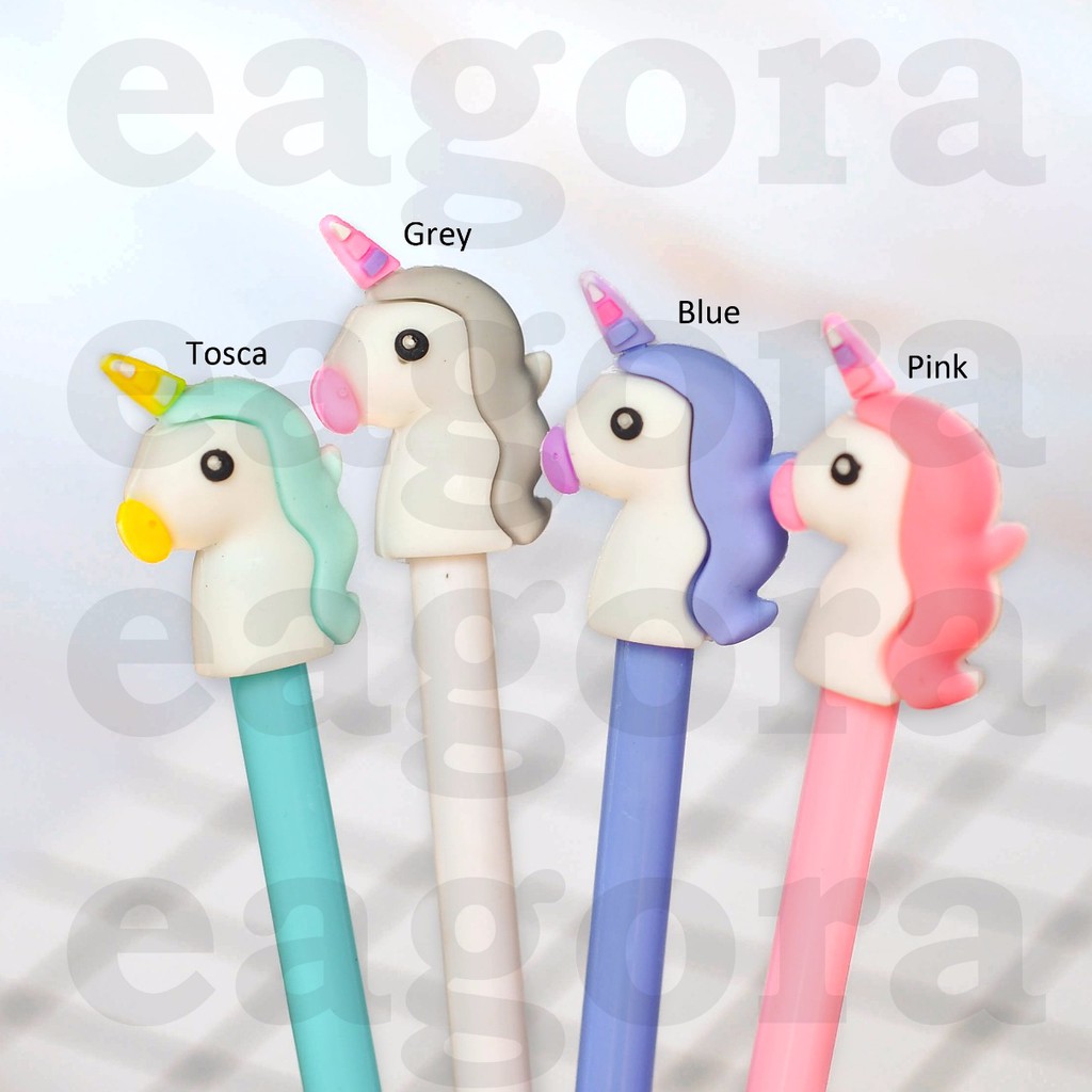 

Pulpen Unicorn Lucu Unik Pastel Pink Bolpen Ballpoin Pena