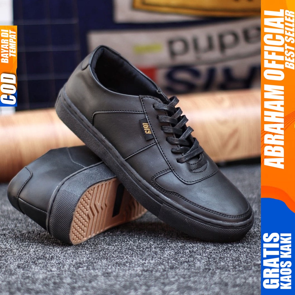 Abraham Auguts - Sepatu Formal Pria Casual Hitam