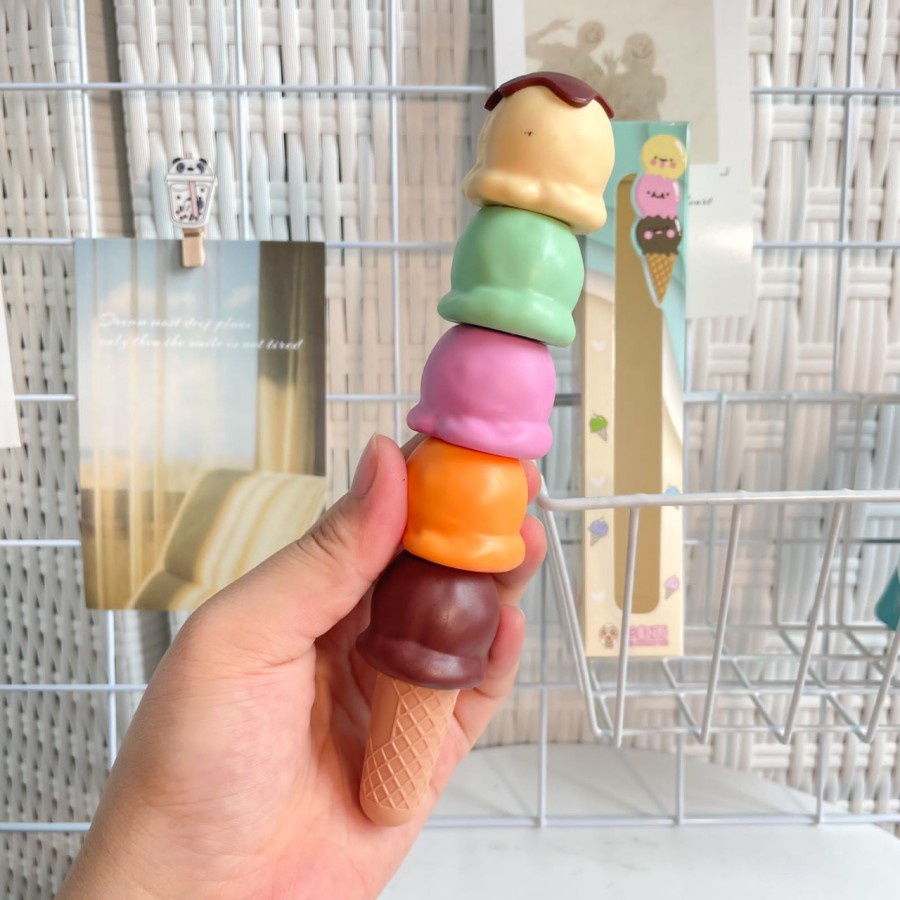 

STABILO HIGHLIGHTER BENTUK ICE CREAM CONE 1SET ISI 5 PCS IMUT TERBARU