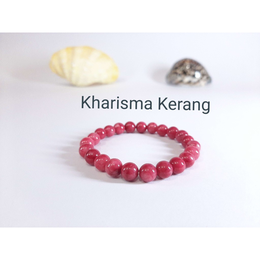 Gelang Batu Alam Merah Ruby