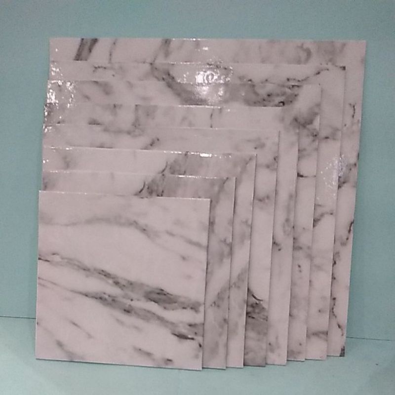 Tatakan/Alas tart Marble Hardcover persegi ((isi 3 pcs)