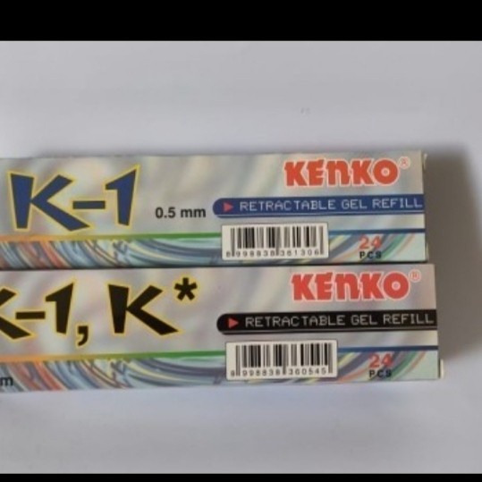 

Refill tinta gel kenko k-1 biru dan hitam isi 24 pcs