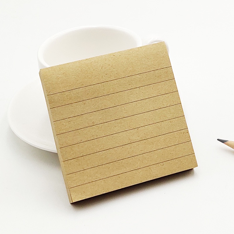 80 Lembar Memo Pad Sticky Note Warna Coklat Dan Putih Untuk Pelajar