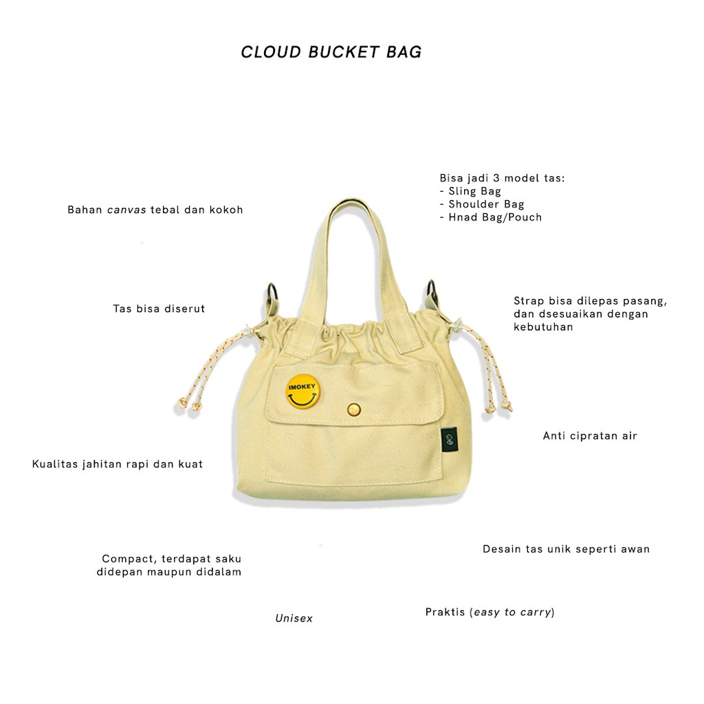 Imokey Cloud Bucketbag - Sling Bag - Tas Wanita