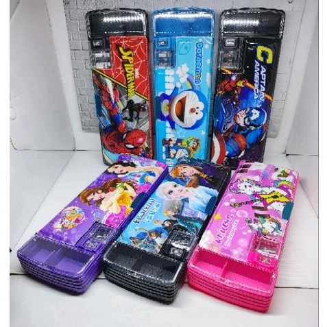 

tempat/kotak/tepak pensil magnet + rautan bolak balik, YH 1001