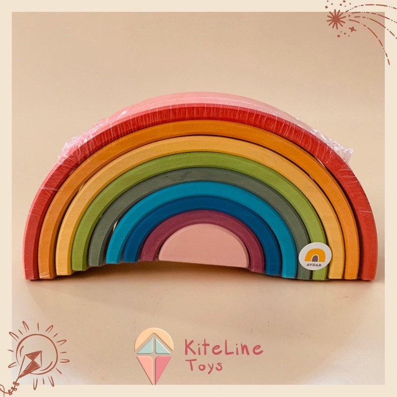 Avdar Medium Rainbow Stacker Wooden Toys Original