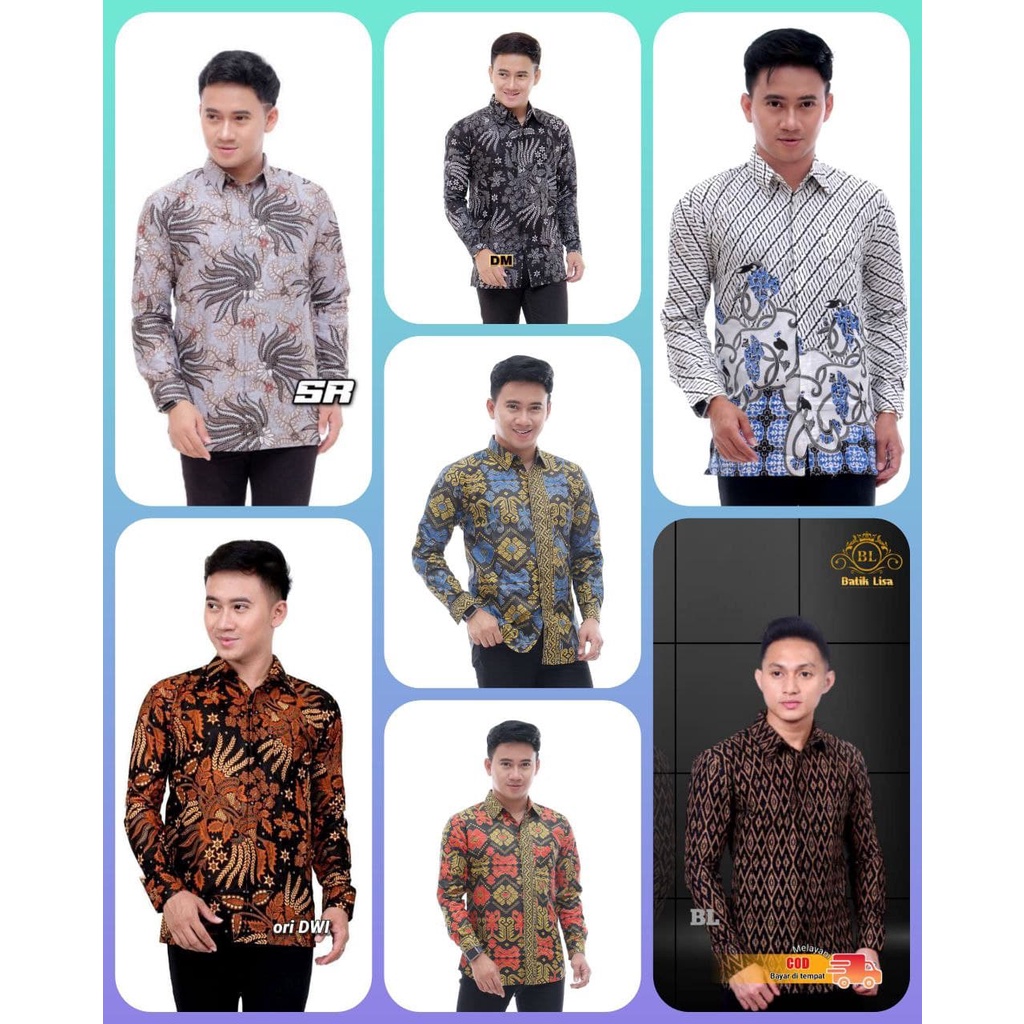 KEMEJA BATIK PRIA LENGAN PANJANG motif terbaru