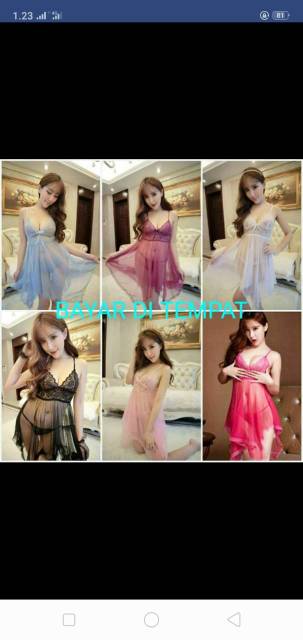 ALL SIZE / M Premium Halus / Lingerie Big Size Sexy Original Baju Tidur Seksi Transparan