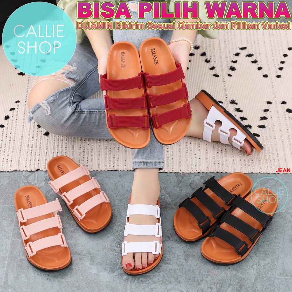 Sandal Puyuh Wanita Selop Jelly 3 Tali Balance 1301-3 PYHSLTL3