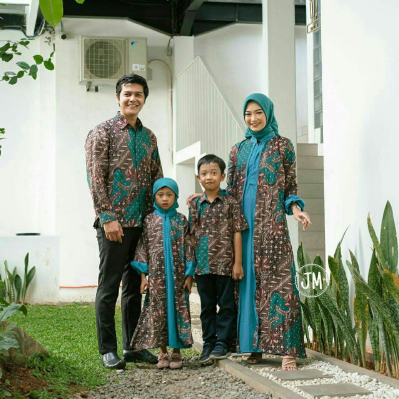 Maura Couple -  Baju Batik Couple Keluarga Ibu Ayah Anak Ori Ndoro Jowi DNT Garansi Termurah Shopee