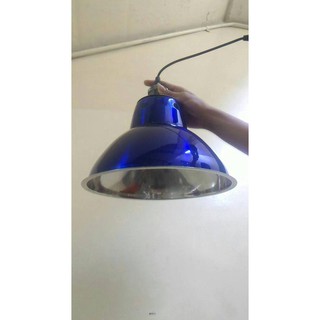 Kap Lampu Gantung Stainless  30cm reflector silver Fiting 