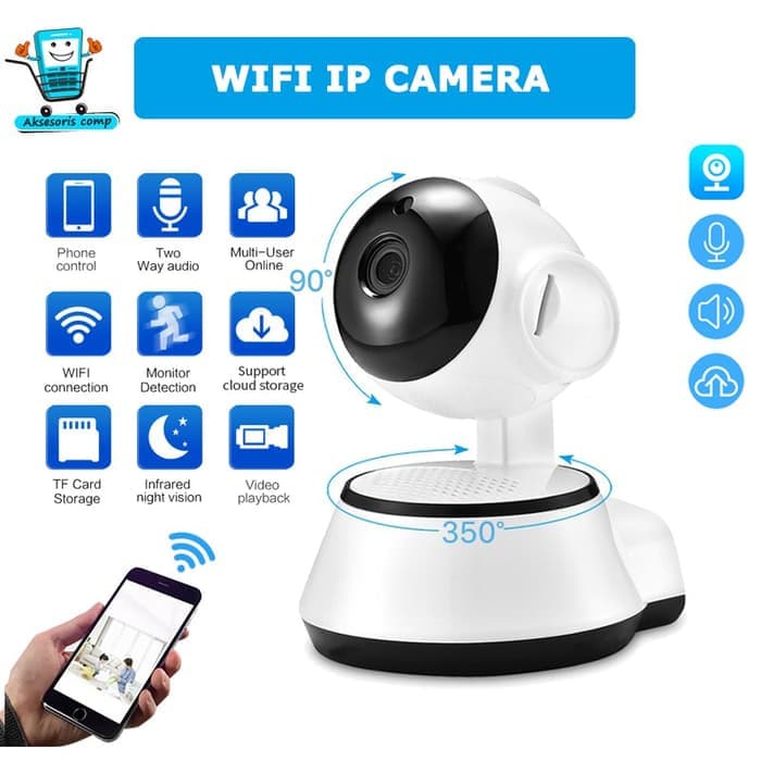 Smart Camera Wifi V380 Q6 HD1080P Wireless Mini IP CCTV Phone Audio