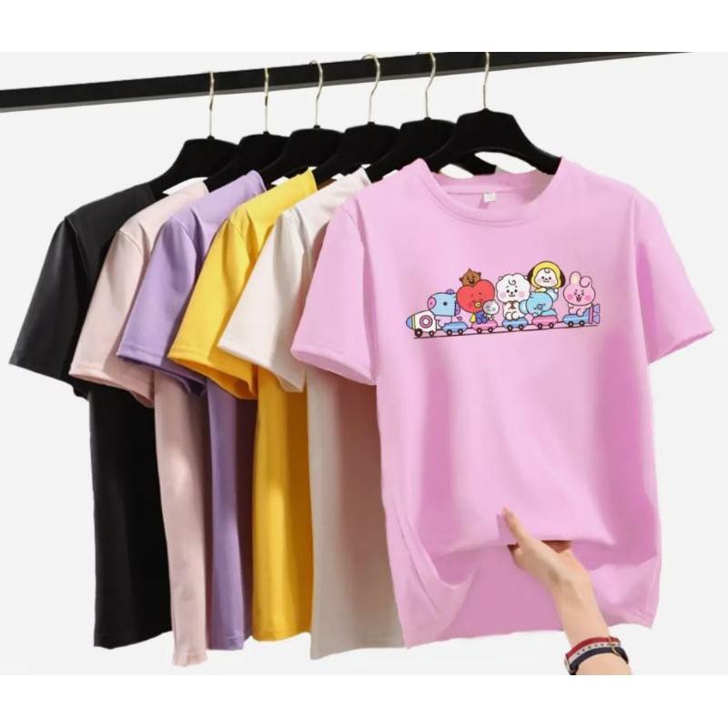 Baju Kaos Wanita Perempuan Dewasa Cewek Motif Kartun Kekinian 003