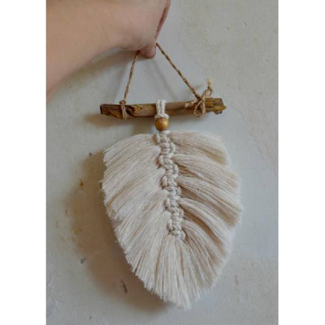 READY STOK) macrame Hiasan dinding daun / macrame wall hanging (HD 065)