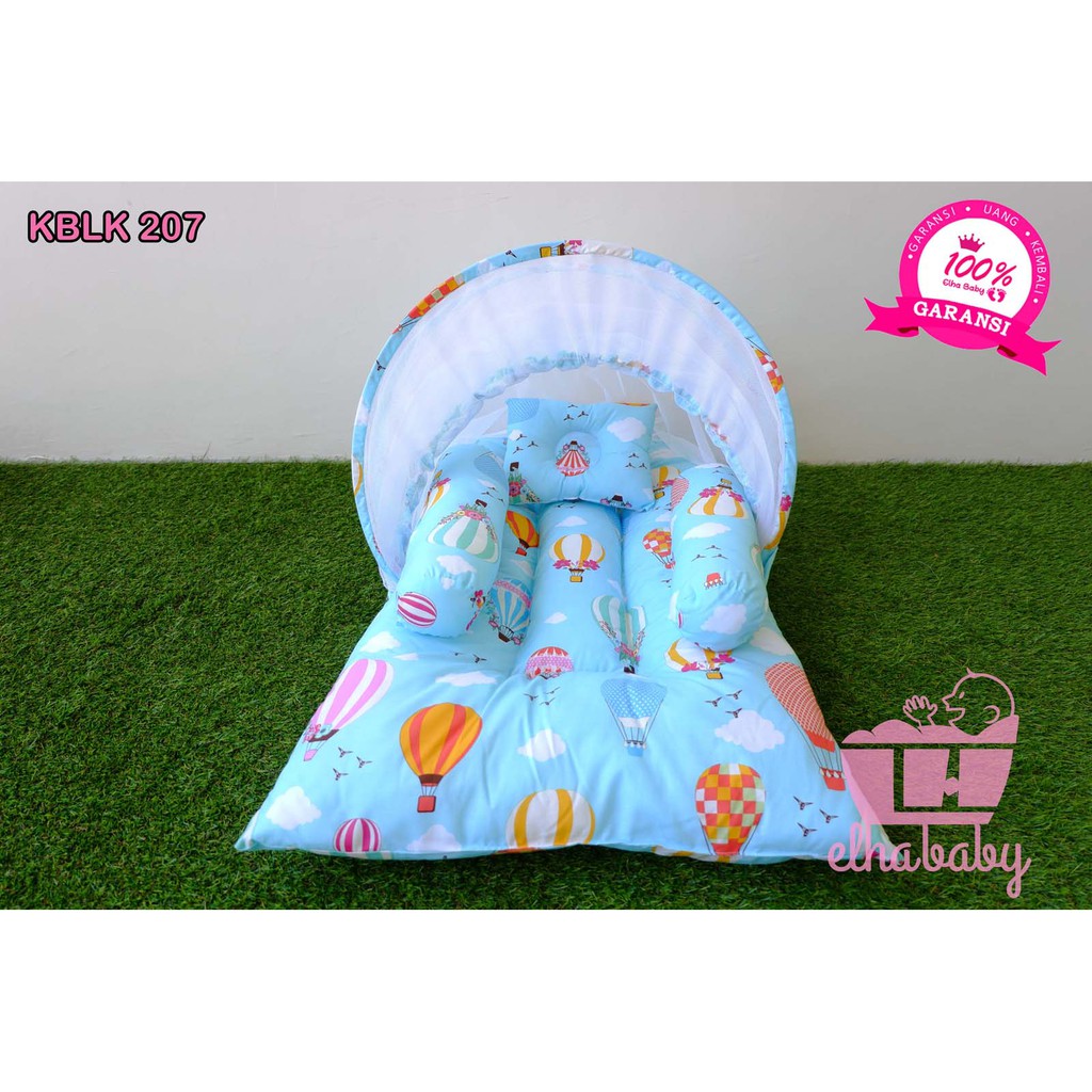 Kasur Bayi Set Murah | Perlengkapan Baby Baru Lahir Anti Nyamuk | Matras Kelambu Anak Karakter Lucu