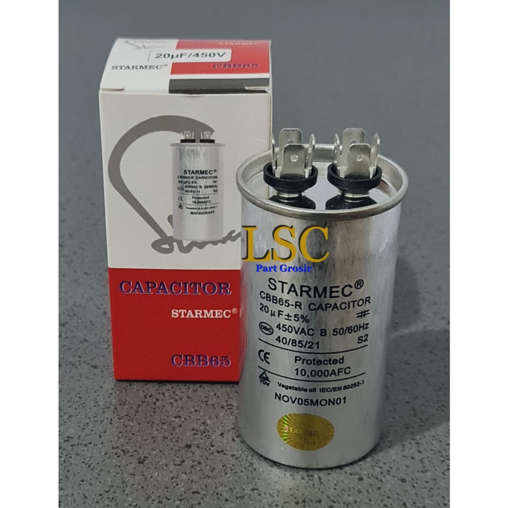 Kapasitor AC 20 uF SMC Micro Capasitor 20uf AC 450V Mikro Farad