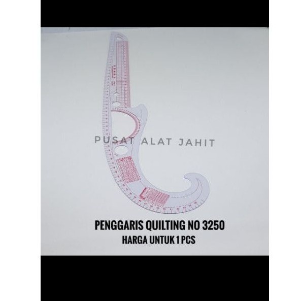 

PENGGARIS POLA JAHIT NO 3250 QUILTING RULER METRIC SKALA PLASTIK-INCH