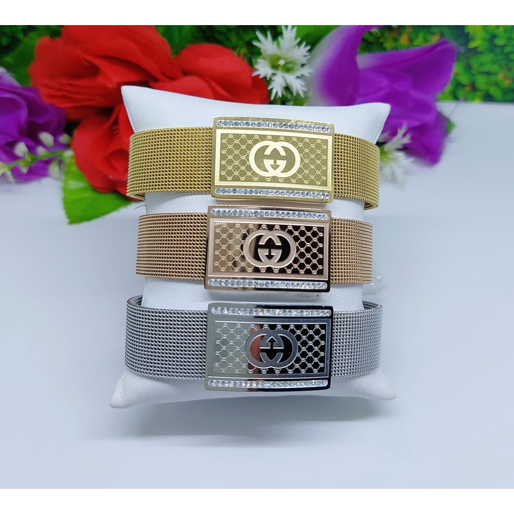 Gelang titanium permata perhiasan fashion 0175-0178