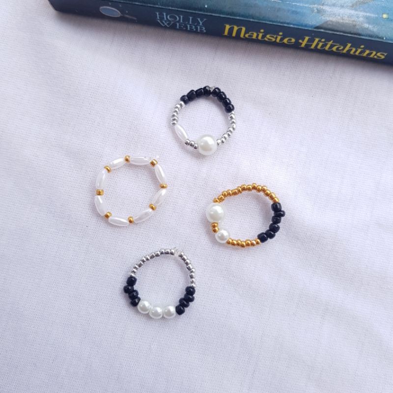 Pearl ring / Pearl bead ring / Cincin mutiara / Cincin manik