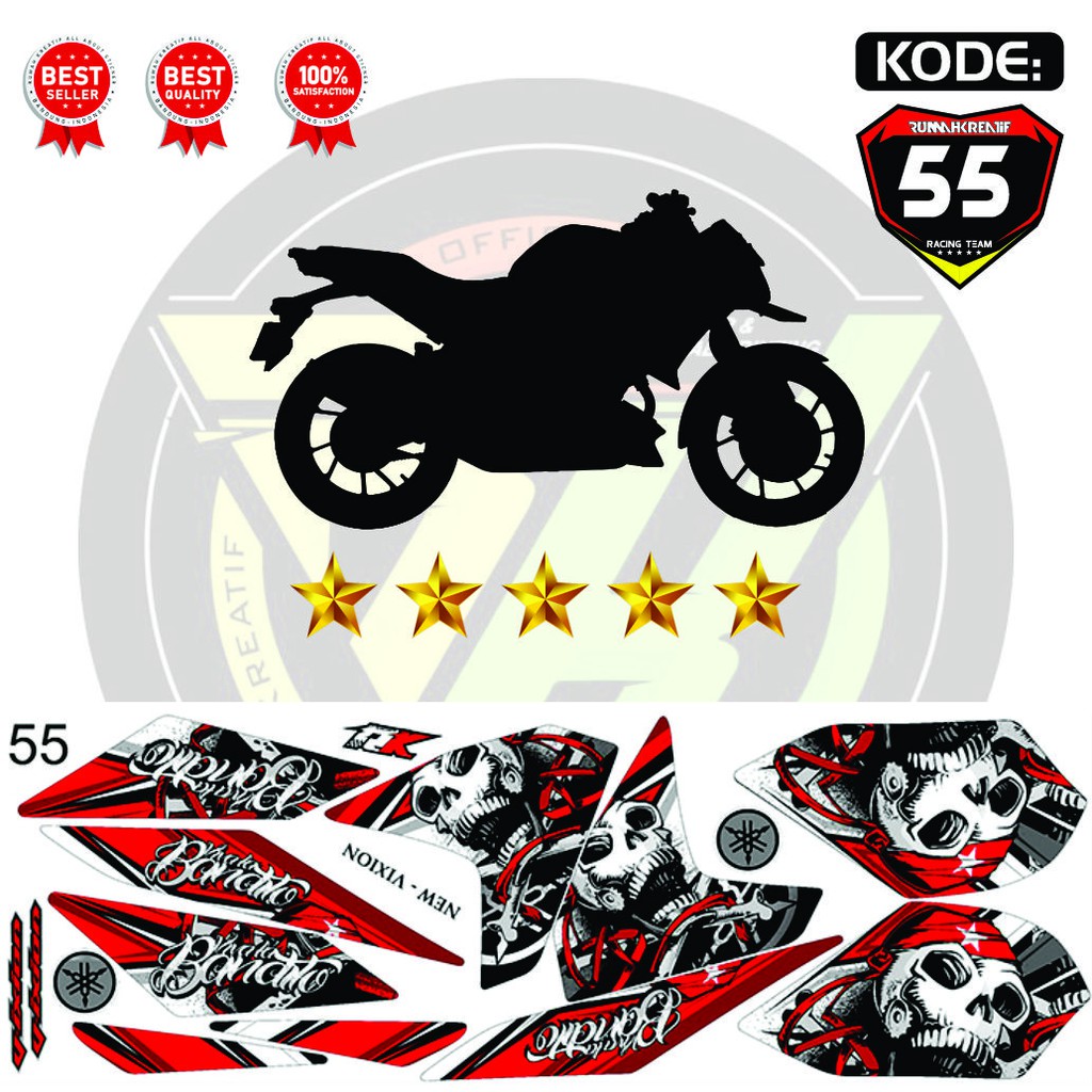 VIXION NEW 2013 LIGH (Vixion New 2013-2016 NVL) STRIPING VARIASI YAMAHA RK-G