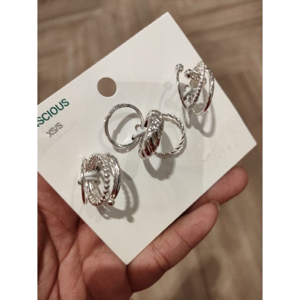 Cincin wanita silver H&M JTX56610775