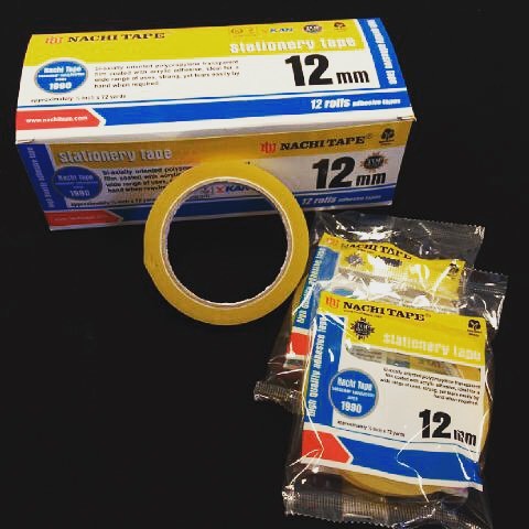 Isolasi Nachi Tape 12mm Lakban Plakban Bening Selotip Solasi 1/2 Inchi  SATUAN