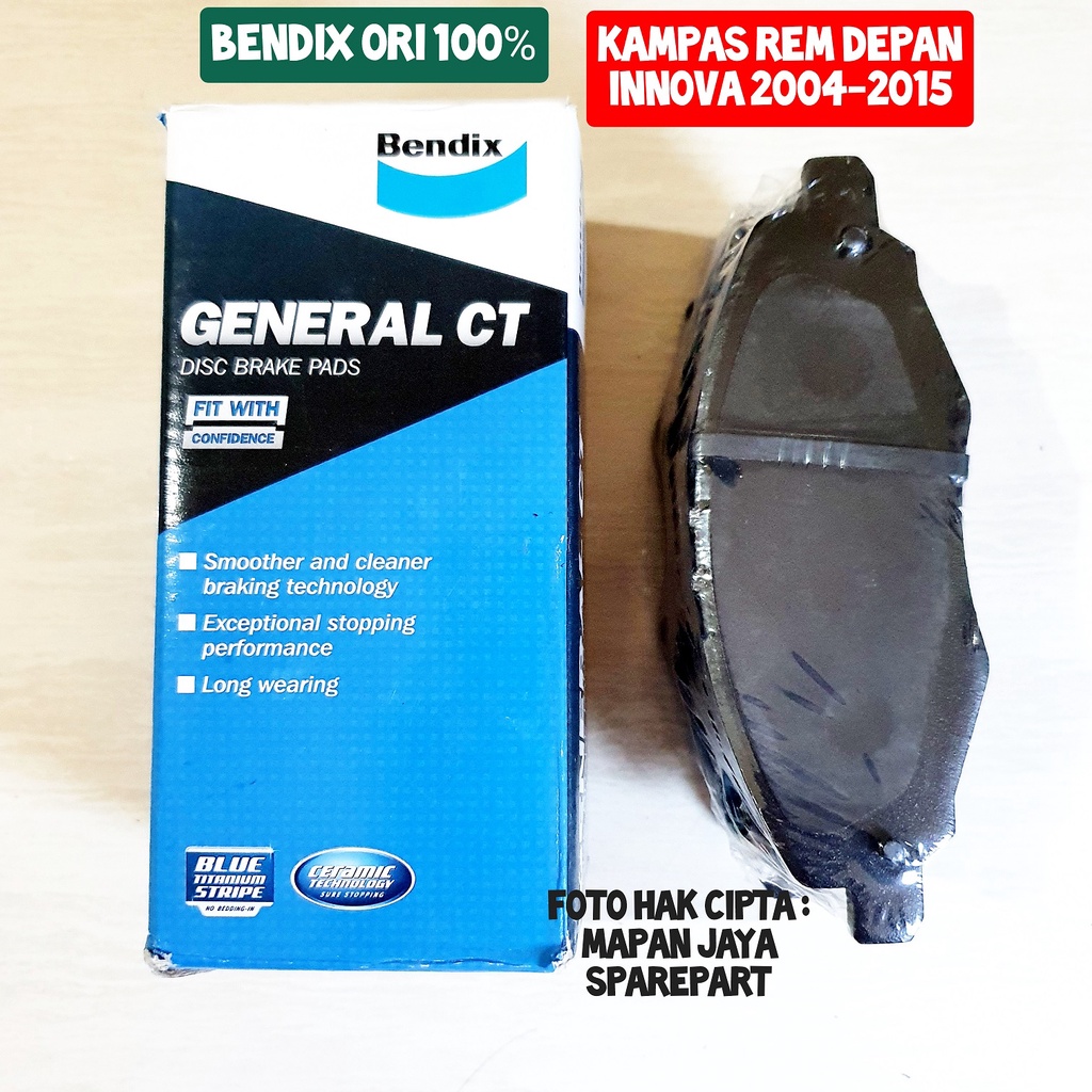 BRAKE PAD BENDIX - KAMPAS REM DEPAN INNOVA (2005-2015) DB-1751