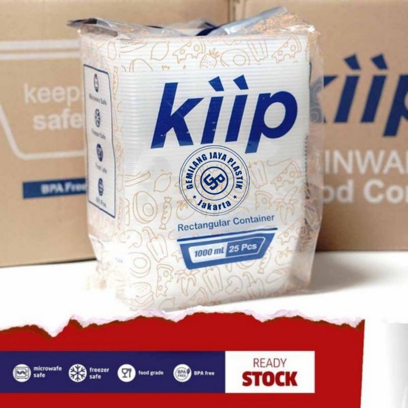 KIIP Thinwall Food Container/Kotak Makan Plastik Klip  @25set