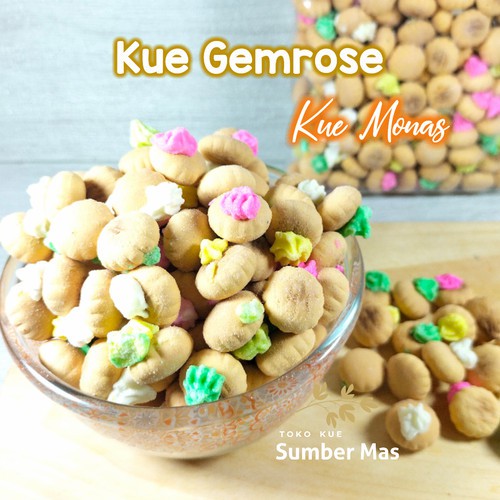 

KUE GEMROSE Warna warni 250gr / KUE MONAS / KUE JADUL / KUE BISKUIT GULA / KUE GEMROS / KUE KANCING