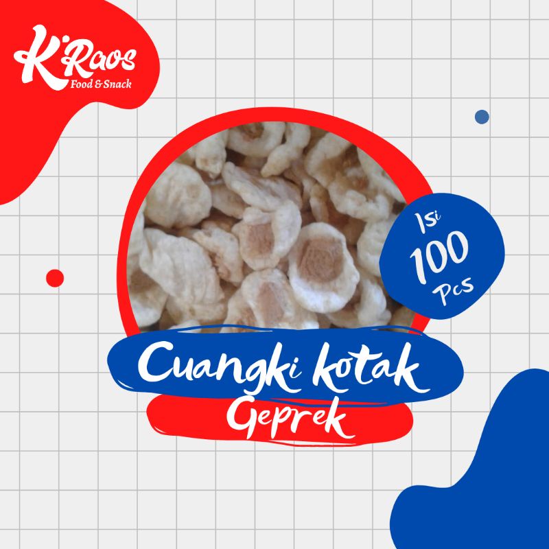 

Cuangki kotak / Geprek isi 100