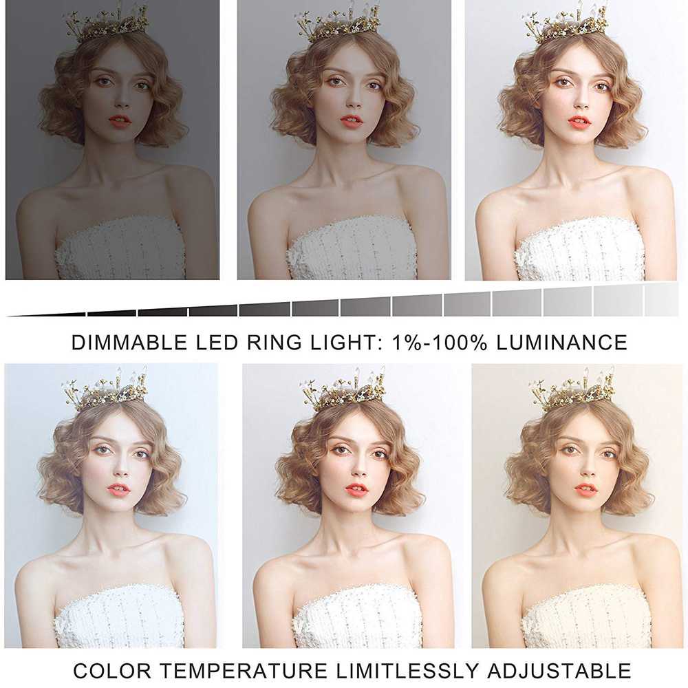 (BISA COD) FTIHSHPSTUDIO Ring Light LED Kamera DSLR 65W 336 LED 12 Inch Tripod RL-18