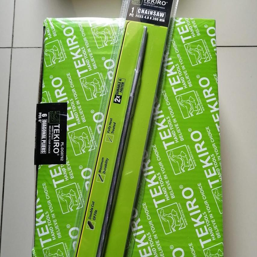 TERBARU 4.4Kikir Chainsaw Tekiro 4,8 x 200 mm Kikir Rantai Chain Saw Senso Bulat