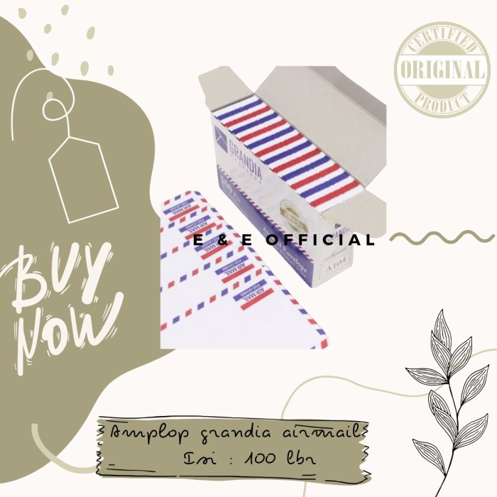 

Promo Bulan Ini Amplop Grandia Airmail / Amplop Kondangan Diskon