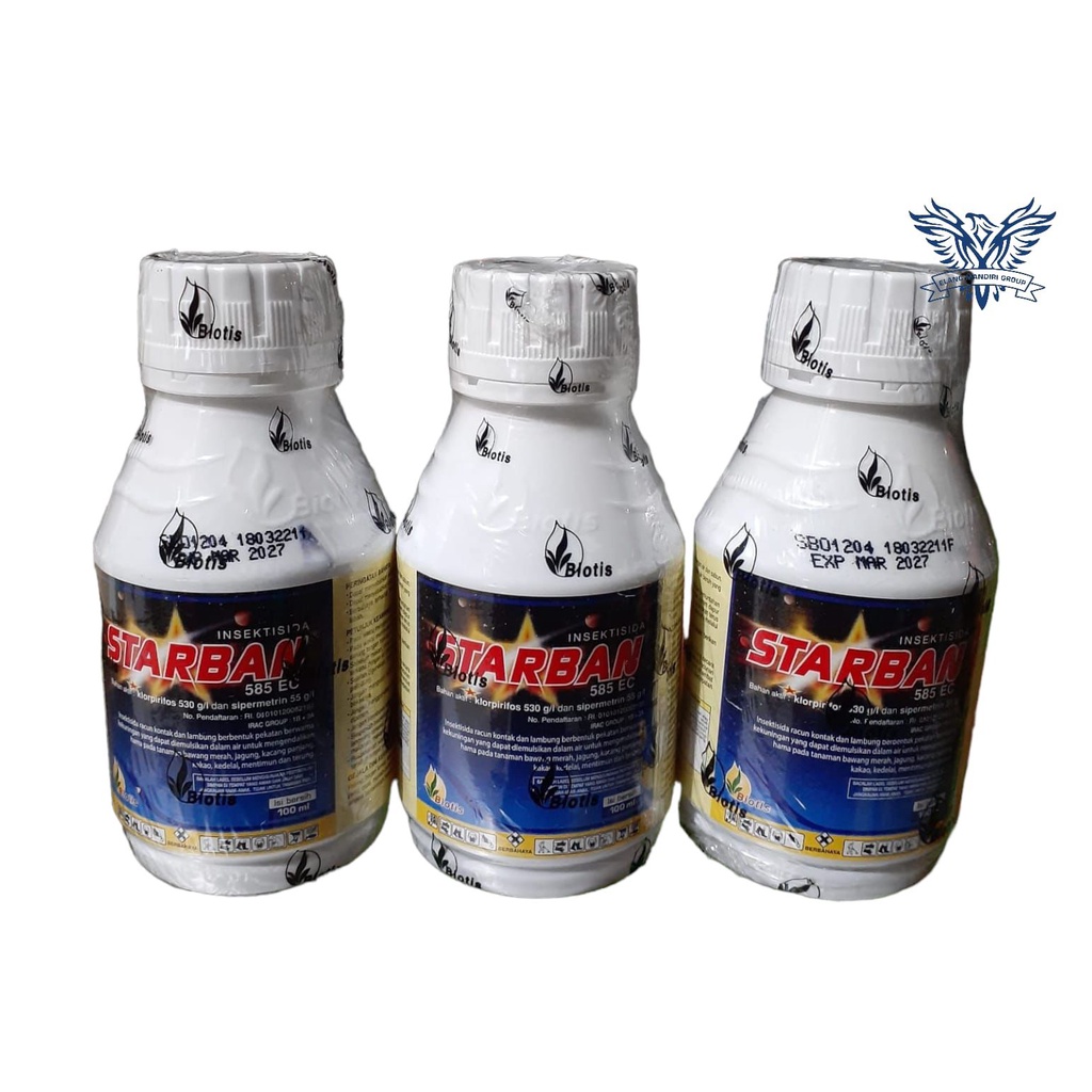 INSEKTISIDA STARBAN 585 EC 100 ml KLORPIRIFOS 530 g/l Sipermetrin 55 g/l 100% Original BIOTIS