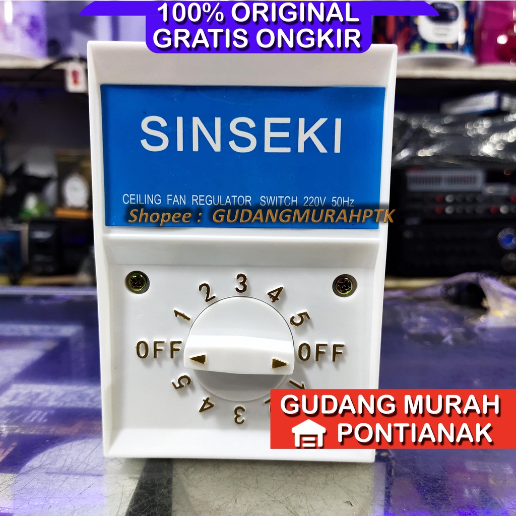 SWITCH CMC SINSEKI SAKLAR CMC PUTAR REGULATOR KIPAS ANGIN CEILING FAN SWITCH BOX