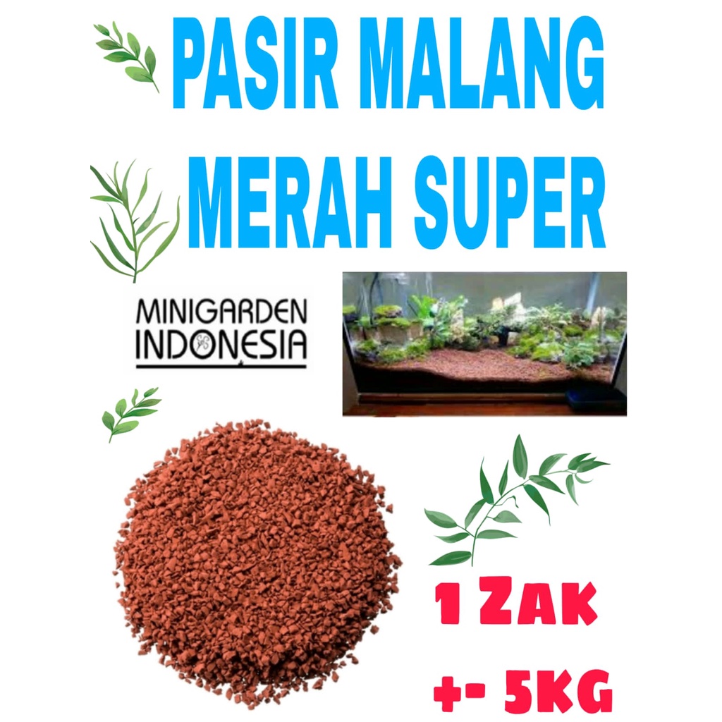 PASIR MALANG MERAH SUPER ZAK KARUNG 5KG media tanam pasir aquascape