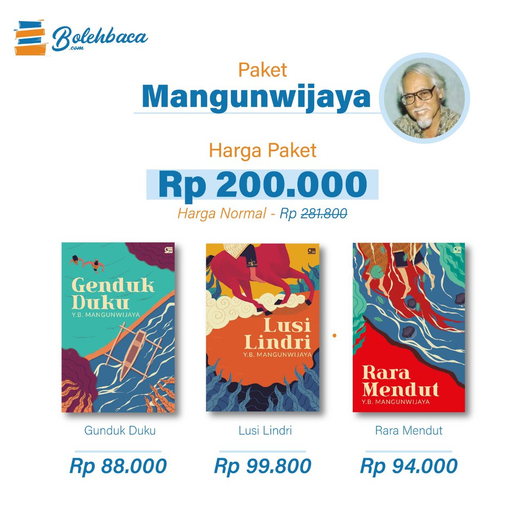 Paket YB Mangunwijaya - Rara Mendut, Genduk Duku, Lusi Lindri