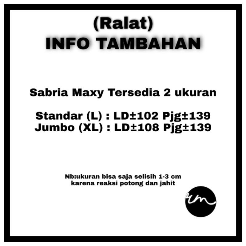 Gamis Sabria ORI by Ratu MULABES