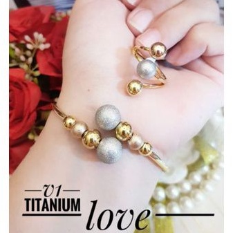 Titanium Gelang cincin i0866