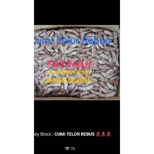 

PALING LAKU Cumi Asin Telor Rebus 1KG Ukuran 3-5cm Ikan Asin 97