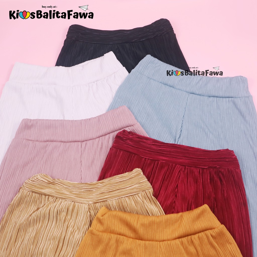 Kulot PLISKET Wanita fit to L / Kulot Panjang 7per8 Cullotes Pants Celana Polos Adem Bawahan