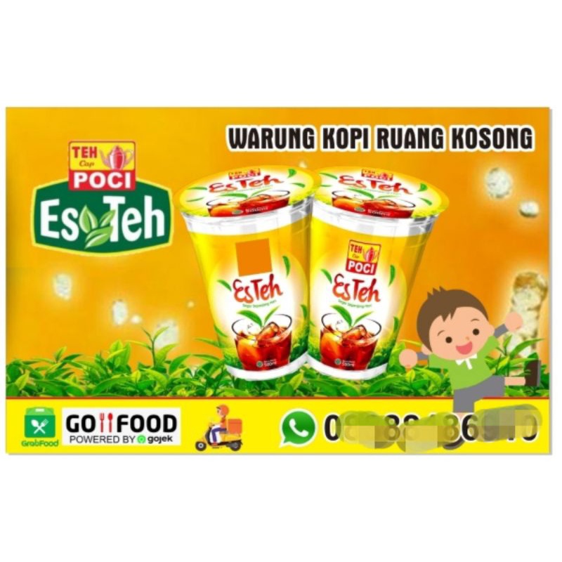 Spanduk Es Teh Poci/spanduk warung 120x60