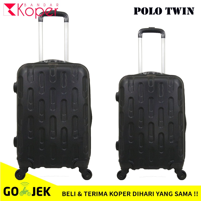 Koper Polo Twin 10003 1 Set Size 20 dan 24 Inch Black