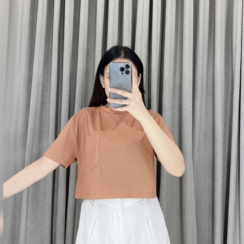 Nora pocket crop | Crop top | Atasan wanita crop