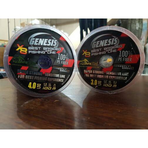 Senar PE Duraking Genesis X8 100 M PE PE 1 2 3 4 5 6 7 8