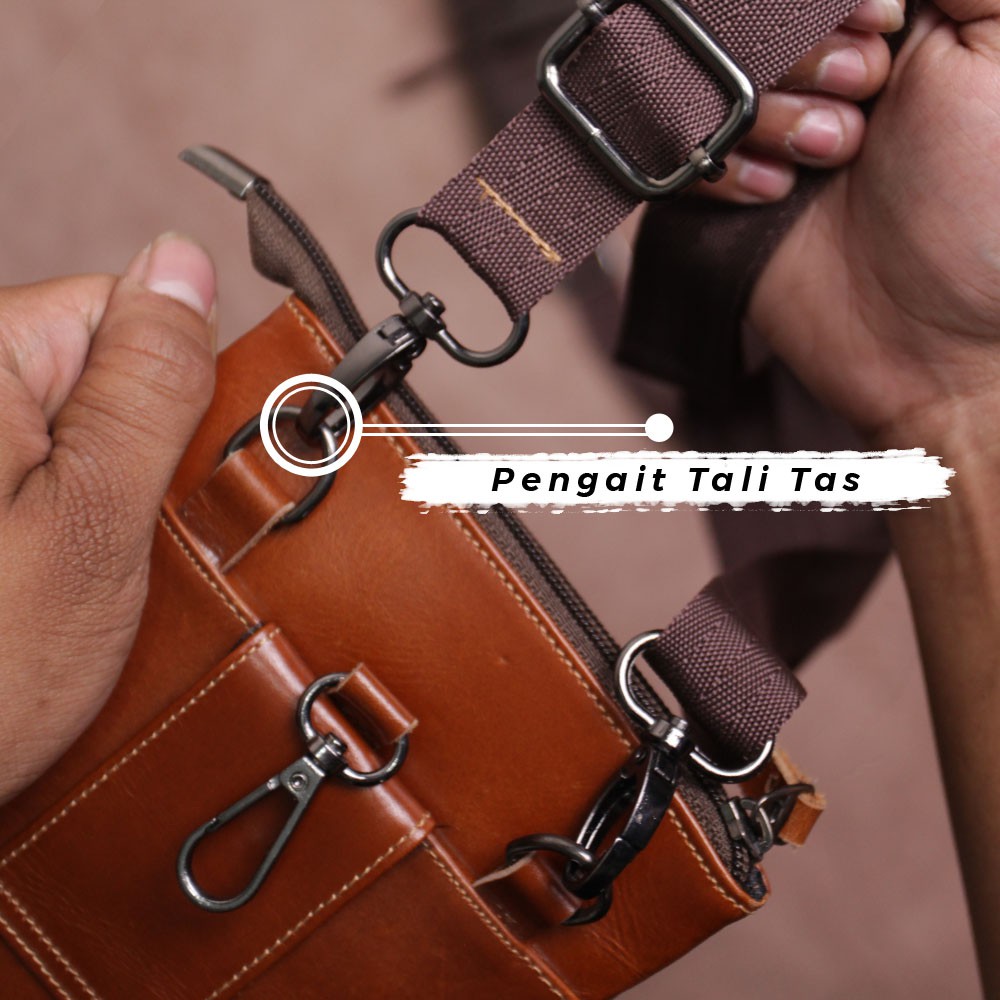 Tas Kulit PREMIUM 3 Fungsi Pemakaian Waistbag KULIT SAPI ASLI 100% Bahan Kulit Berkualitas P051